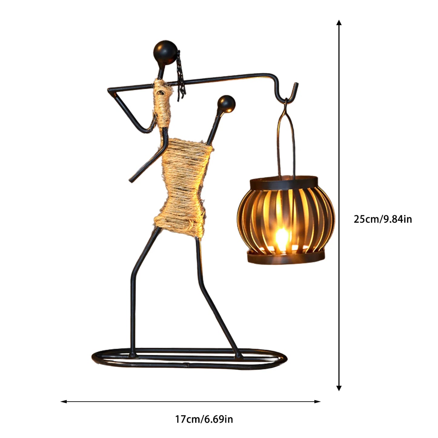 Metal Candle Holder - Elegant African-Inspired Decorative Chandlesticks for Weddings and Home Décor Centerpieces
