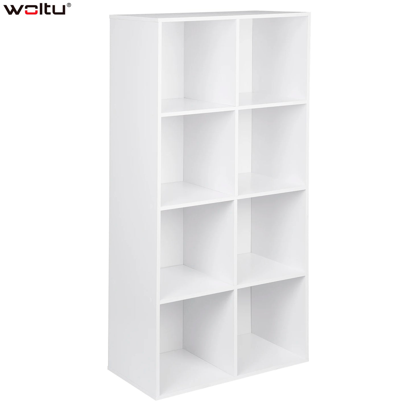 Freestanding Book Shelf with 8 Storage Cubes - Versatile Organizer for Living Room, Bedroom, and Office Furniture