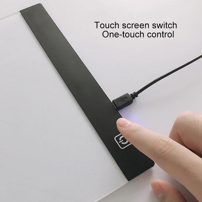 LED Illuminated Drawing Board for Children - Adjustable Brightness Copying Table and Night Light Notepad Toy
