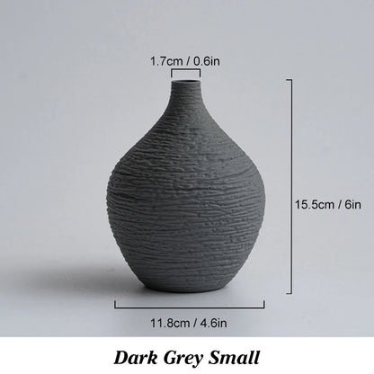 Ceramic Vase Decoration - Nordic Luxury Narrow Mouth Flower Pot for Home and Office Interior Decor