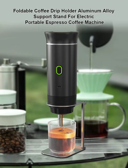 Foldable Aluminum Alloy Coffee Drip Holder Support Stand for Portable Espresso Machines