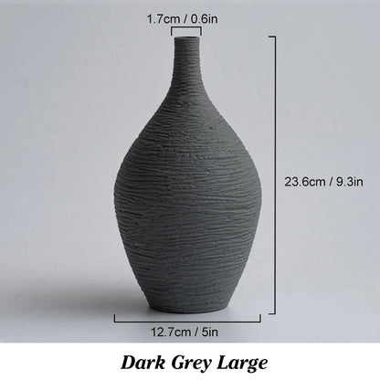 Ceramic Vase Decoration - Nordic Luxury Narrow Mouth Flower Pot for Home and Office Interior Decor