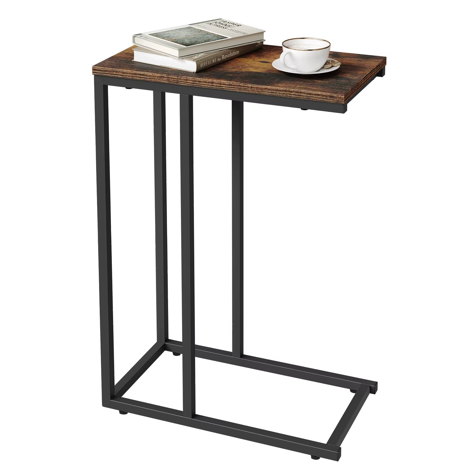 Metal Frame End Table - Versatile Side Table for Tea, Coffee, and Laptops - Stylish Nightstand for Living Room and Home Decor