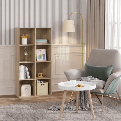 Freestanding Book Shelf with 8 Storage Cubes - Versatile Organizer for Living Room, Bedroom, and Office Furniture