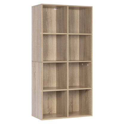 Freestanding Book Shelf with 8 Storage Cubes - Versatile Organizer for Living Room, Bedroom, and Office Furniture
