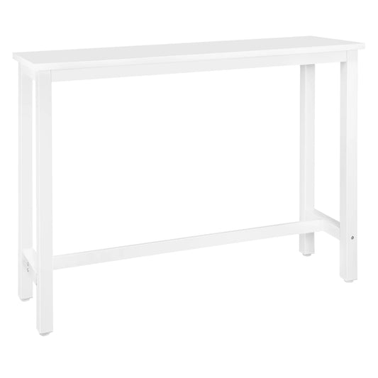 Metal Kitchen Bar Table with Footrest - Versatile Breakfast, Dining, and Coffee Table for Living Room and Entryway