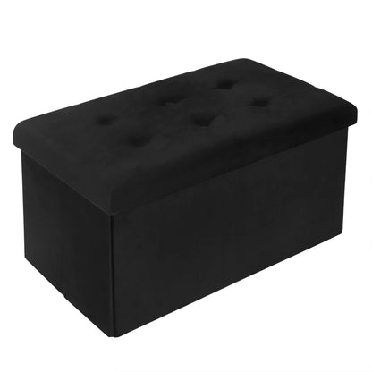 Multifunctional Upholstered Storage Ottoman with Removable Lid and Folding Design