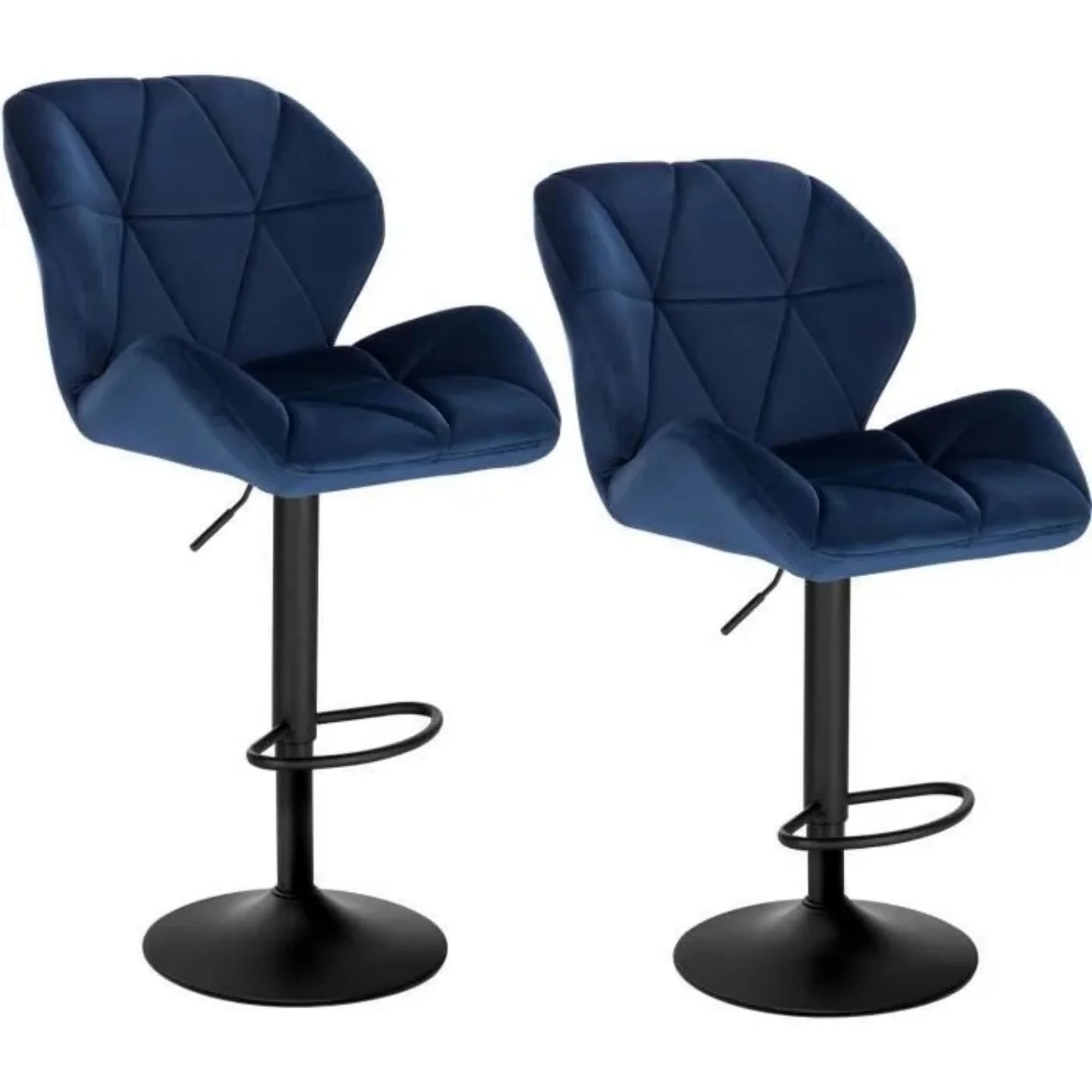 WOLTU Set of 2 Adjustable Swivel Bar Stools with Gas Lift and Steel Footrest for Kitchen Island and Dining Areas