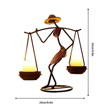Metal Candle Holder - Elegant African-Inspired Decorative Chandlesticks for Weddings and Home Décor Centerpieces