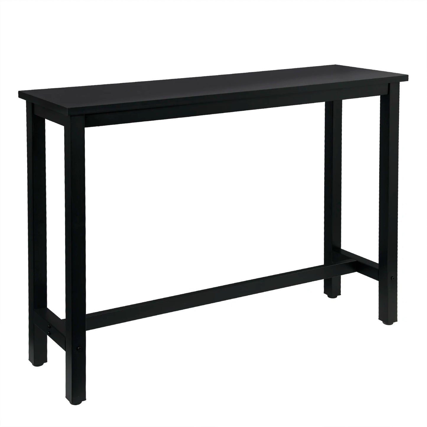 Metal Kitchen Bar Table with Footrest - Versatile Breakfast, Dining, and Coffee Table for Living Room and Entryway