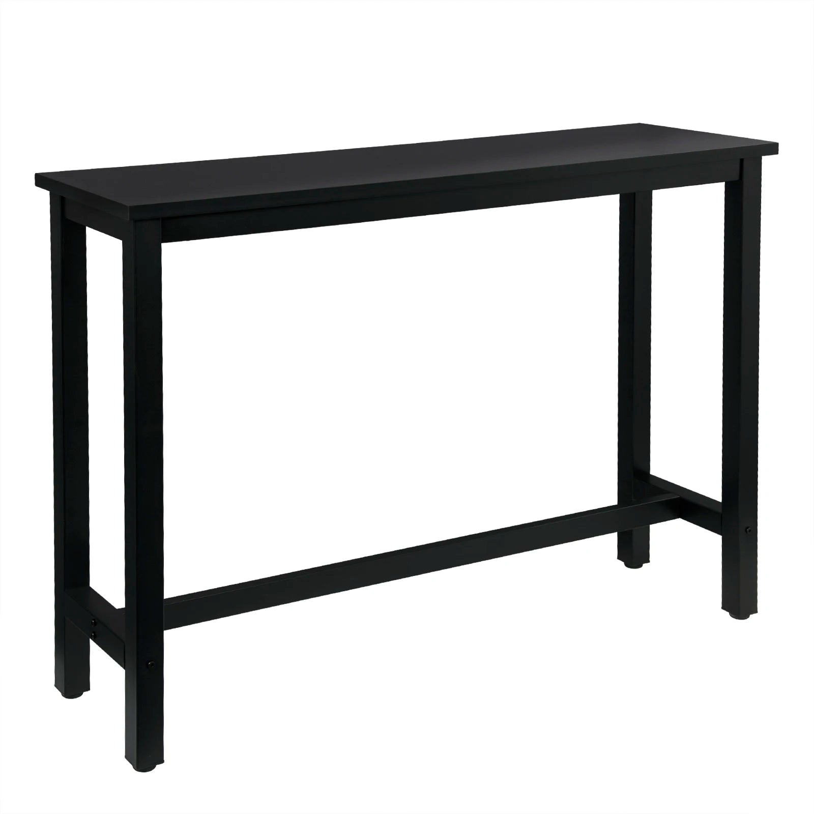 Metal Kitchen Bar Table with Footrest - Versatile Breakfast, Dining, and Coffee Table for Living Room and Entryway