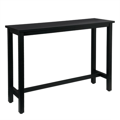 Metal Kitchen Bar Table with Footrest - Versatile Breakfast, Dining, and Coffee Table for Living Room and Entryway