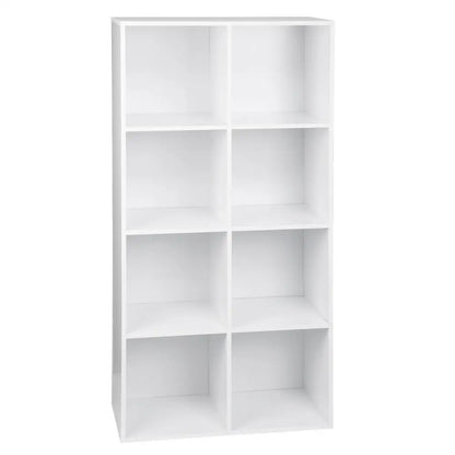Freestanding Book Shelf with 8 Storage Cubes - Versatile Organizer for Living Room, Bedroom, and Office Furniture