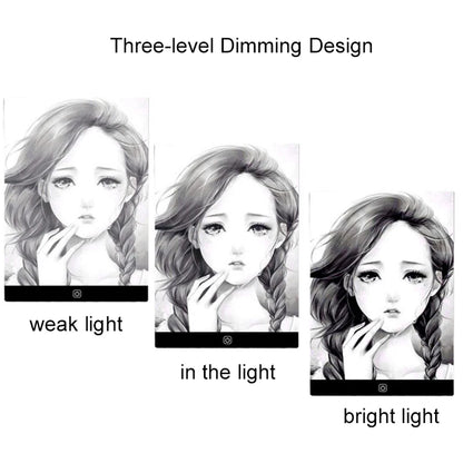 LED Illuminated Drawing Board for Children - Adjustable Brightness Copying Table and Night Light Notepad Toy