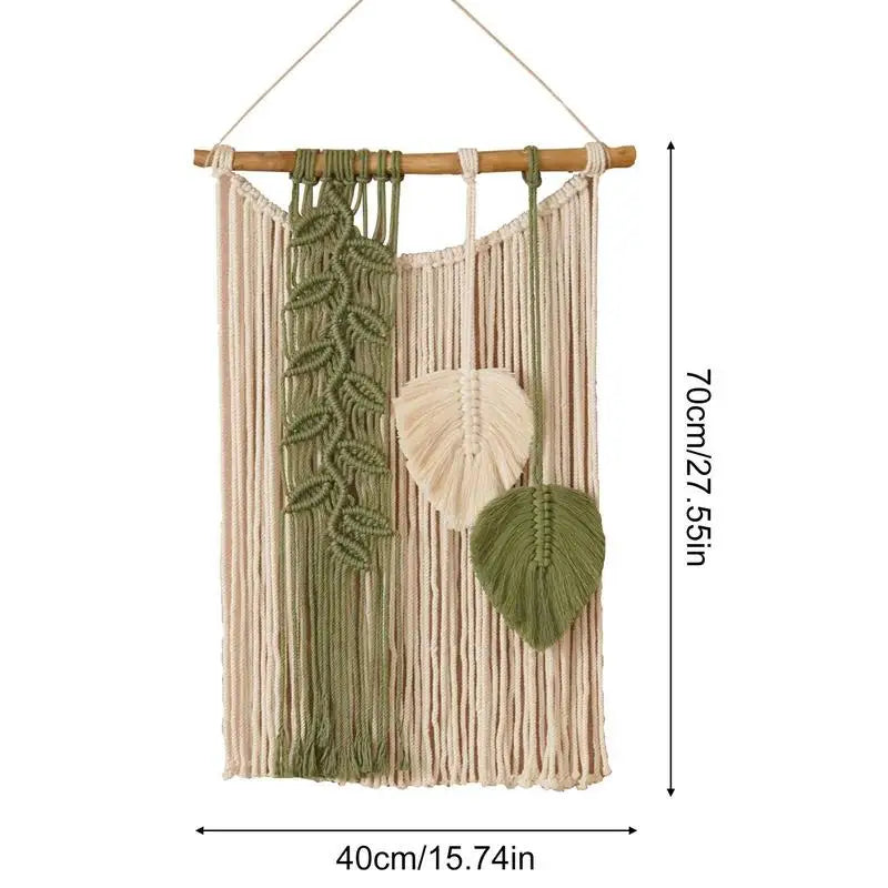Hand-Woven Bohemian Macrame Wall Tapestry - Elegant Colorful Wall Hanging Decor