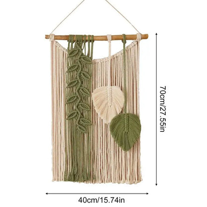 Hand-Woven Bohemian Macrame Wall Tapestry - Elegant Colorful Wall Hanging Decor