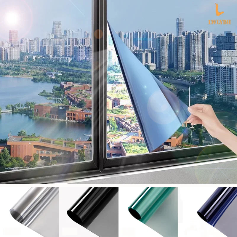 One-Way Mirror Window Privacy Film - Heat Control Reflective Vinyl Film for Enhanced Privacy