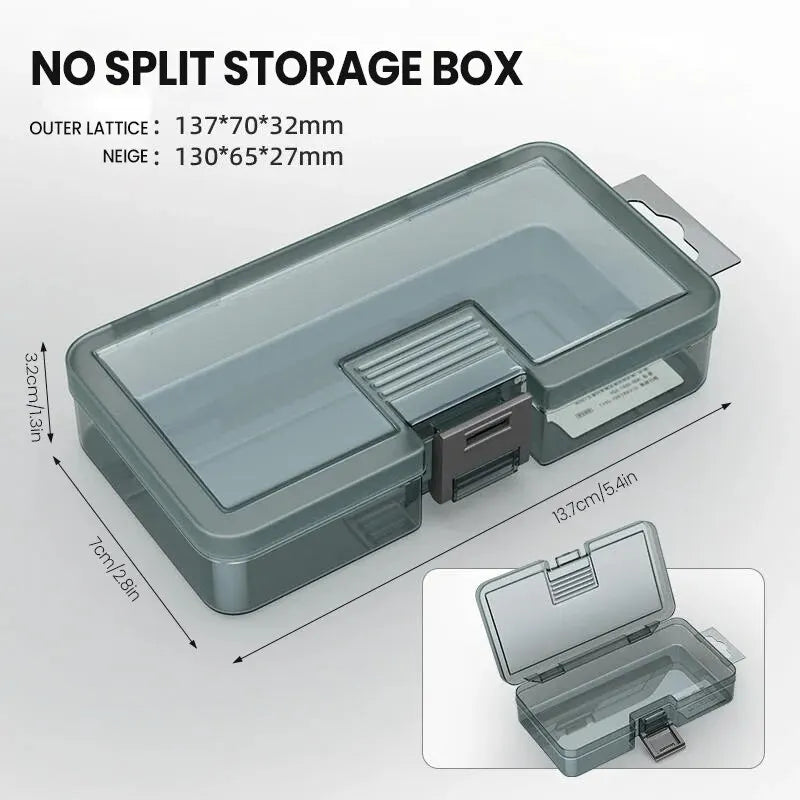 Durable Plastic Tool Parts Storage Box for Electronic Components and Drill Bit Accessories with Reinforced Grid Design
