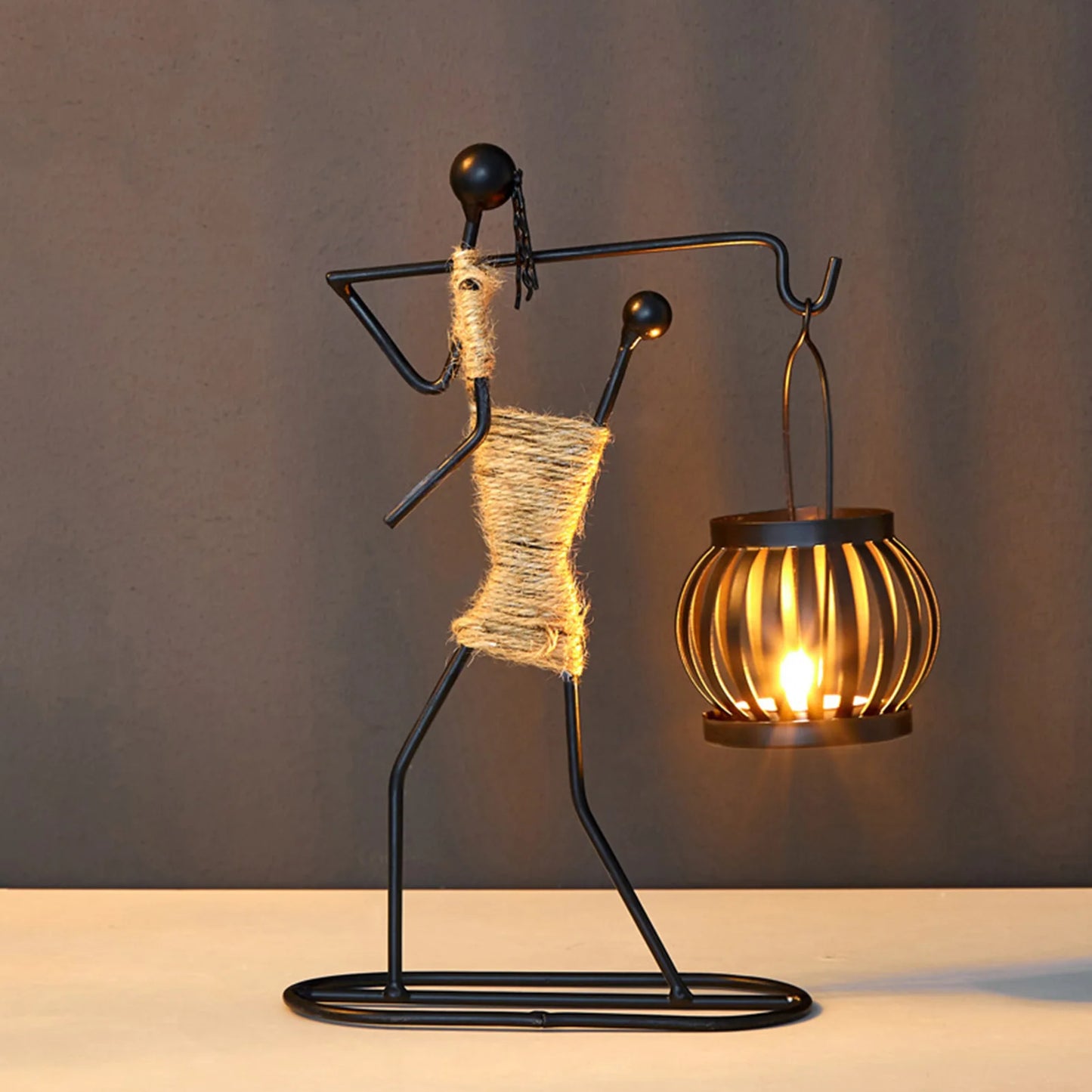 Metal Candle Holder - Elegant African-Inspired Decorative Chandlesticks for Weddings and Home Décor Centerpieces