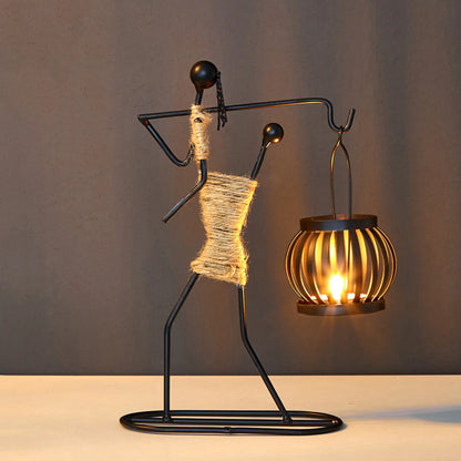 Metal Candle Holder - Elegant African-Inspired Decorative Chandlesticks for Weddings and Home Décor Centerpieces