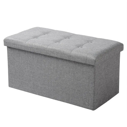 Multifunctional Upholstered Storage Ottoman with Removable Lid and Folding Design