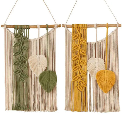 Hand-Woven Bohemian Macrame Wall Tapestry - Elegant Colorful Wall Hanging Decor