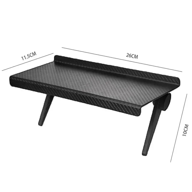 Single Unit Wireless Router and Set-Top Box Storage Rack for Computer and TV Screens - No Perforation Design