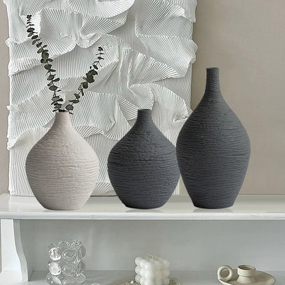 Ceramic Vase Decoration - Nordic Luxury Narrow Mouth Flower Pot for Home and Office Interior Decor