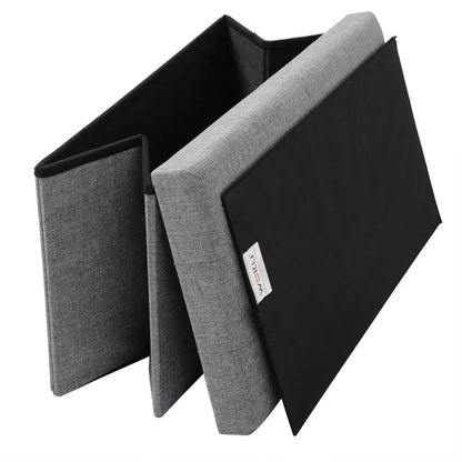 Multifunctional Upholstered Storage Ottoman with Removable Lid and Folding Design