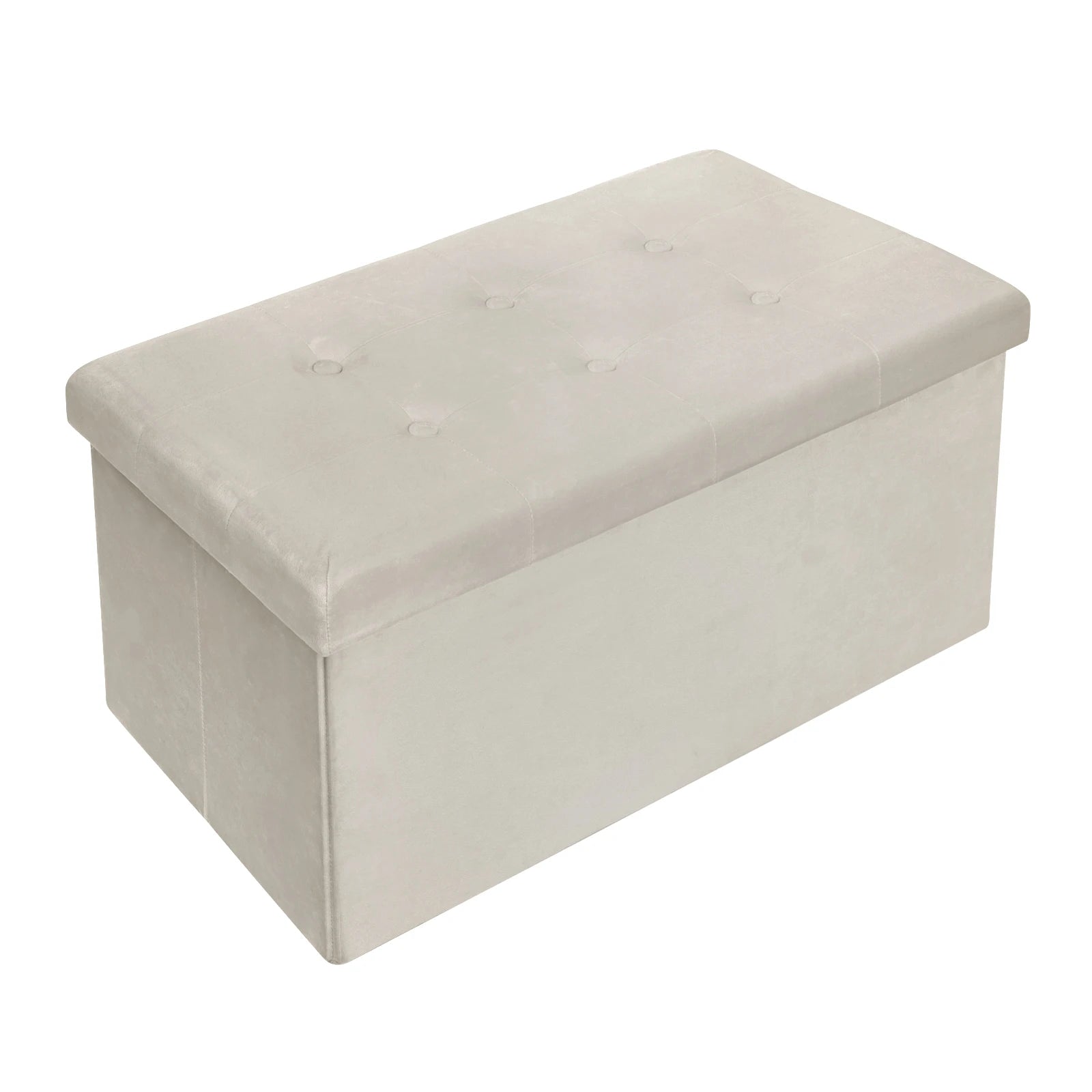 Multifunctional Upholstered Storage Ottoman with Removable Lid and Folding Design