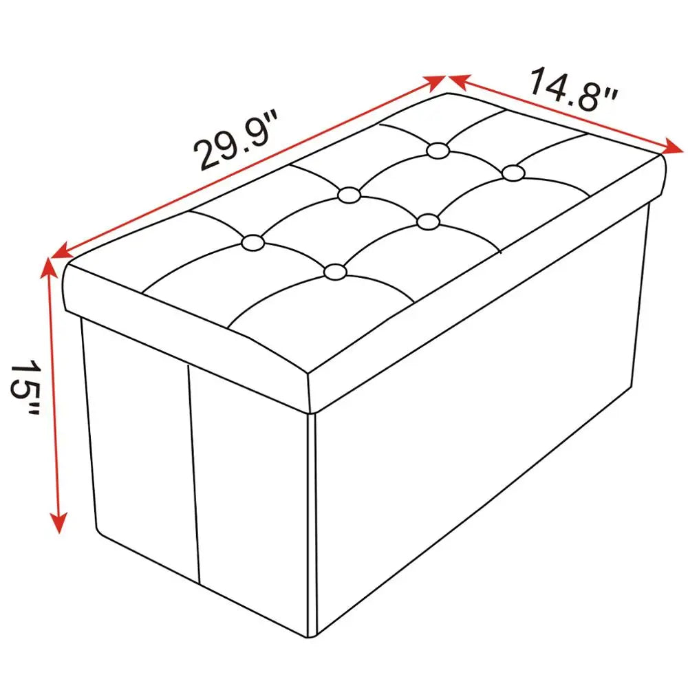 Multifunctional Upholstered Storage Ottoman with Removable Lid and Folding Design