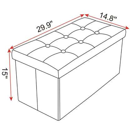 Multifunctional Upholstered Storage Ottoman with Removable Lid and Folding Design