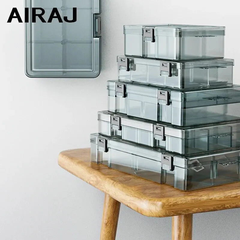 Durable Plastic Tool Parts Storage Box for Electronic Components and Drill Bit Accessories with Reinforced Grid Design