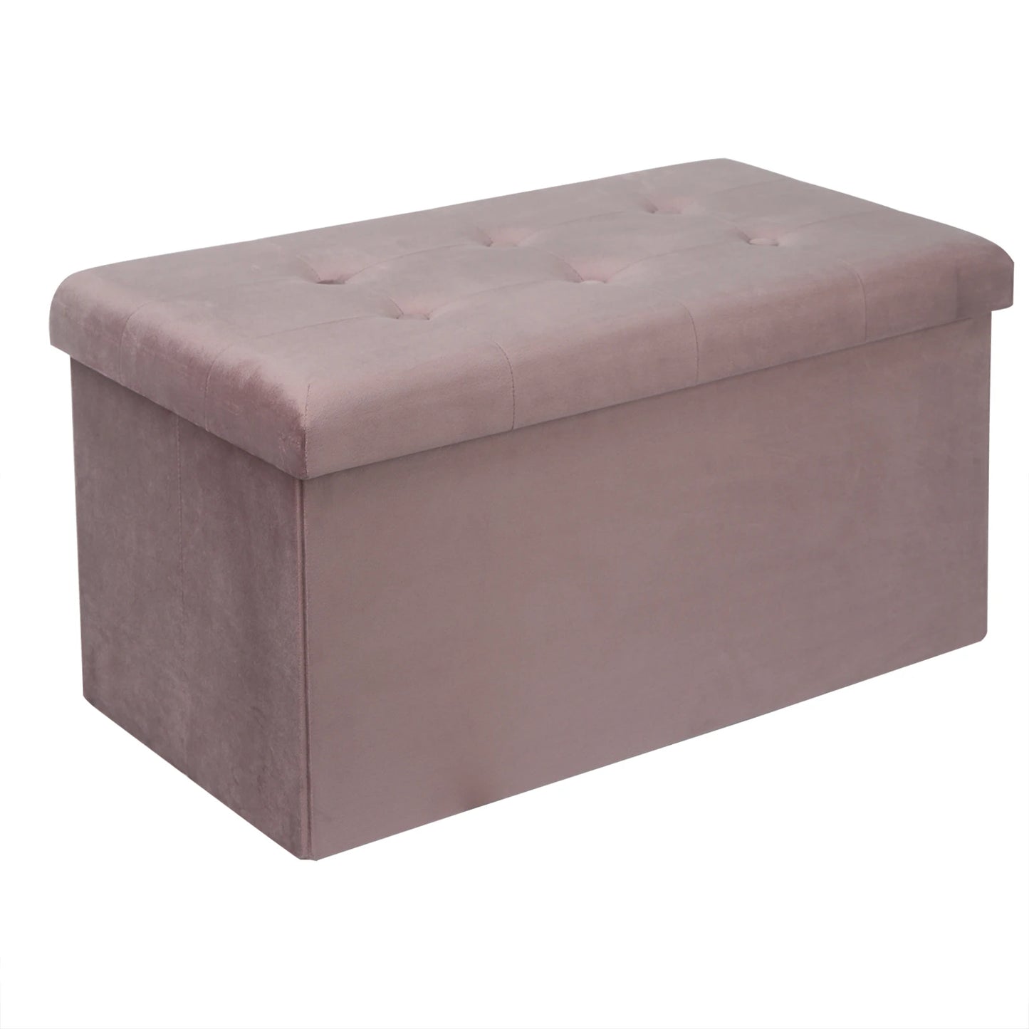 Multifunctional Upholstered Storage Ottoman with Removable Lid and Folding Design