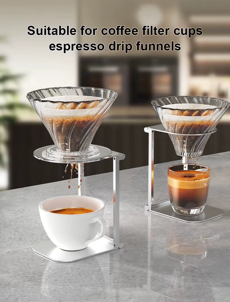 Foldable Aluminum Alloy Coffee Drip Holder Support Stand for Portable Espresso Machines