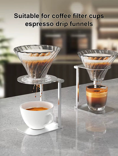 Foldable Aluminum Alloy Coffee Drip Holder Support Stand for Portable Espresso Machines