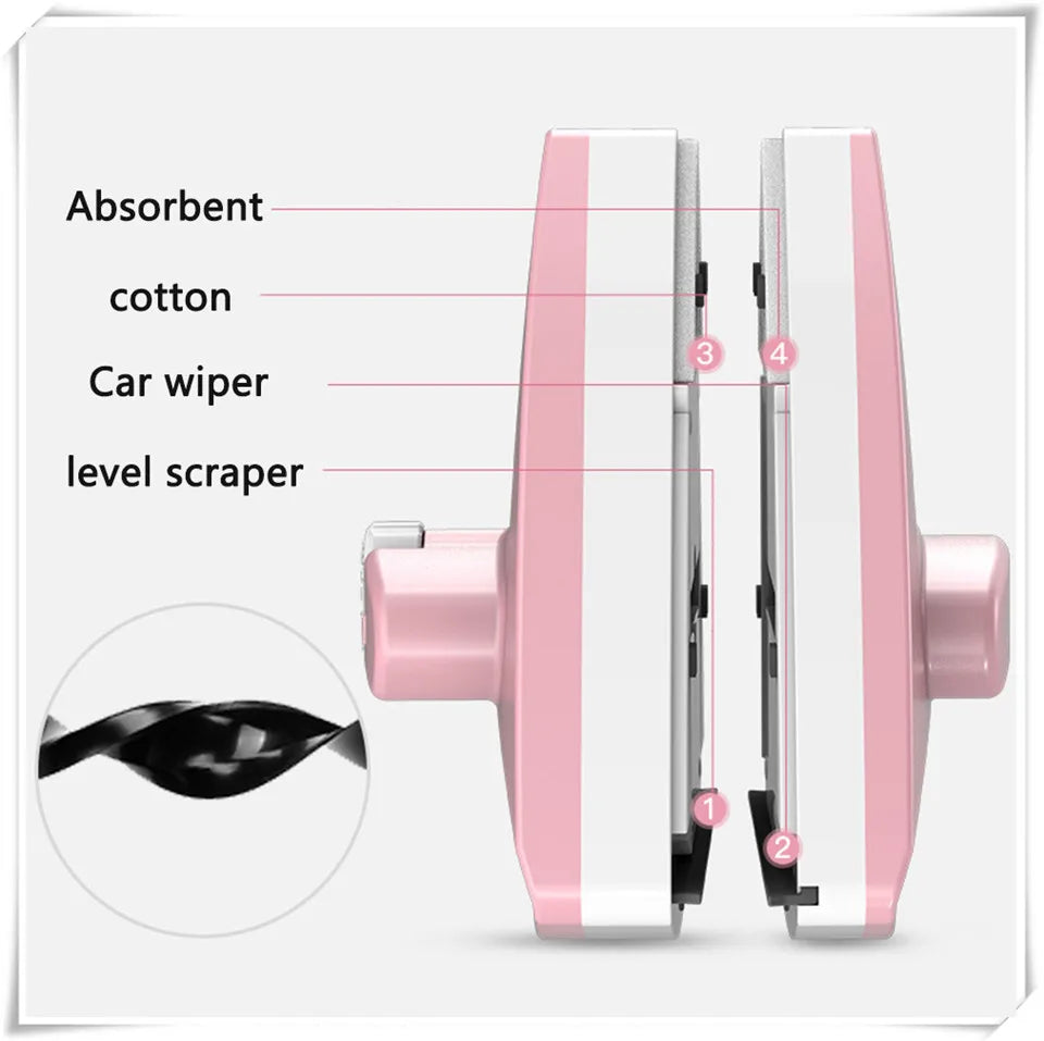 Magnetic Double-Sided Window Cleaning Brush for Household Glass Care