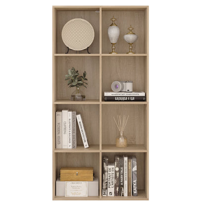Freestanding Book Shelf with 8 Storage Cubes - Versatile Organizer for Living Room, Bedroom, and Office Furniture