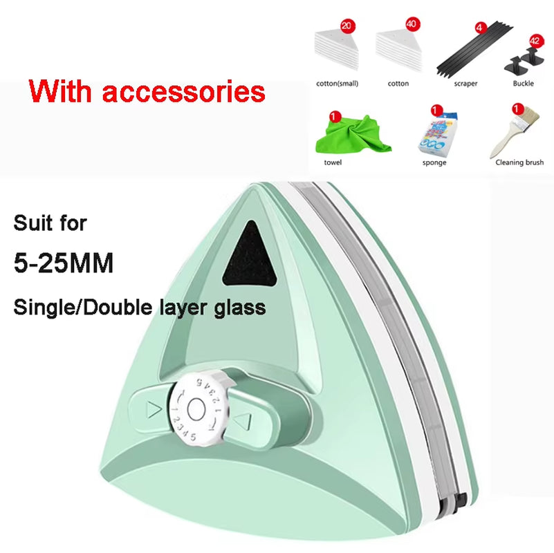 Magnetic Double-Sided Window Cleaning Brush for Household Glass Care