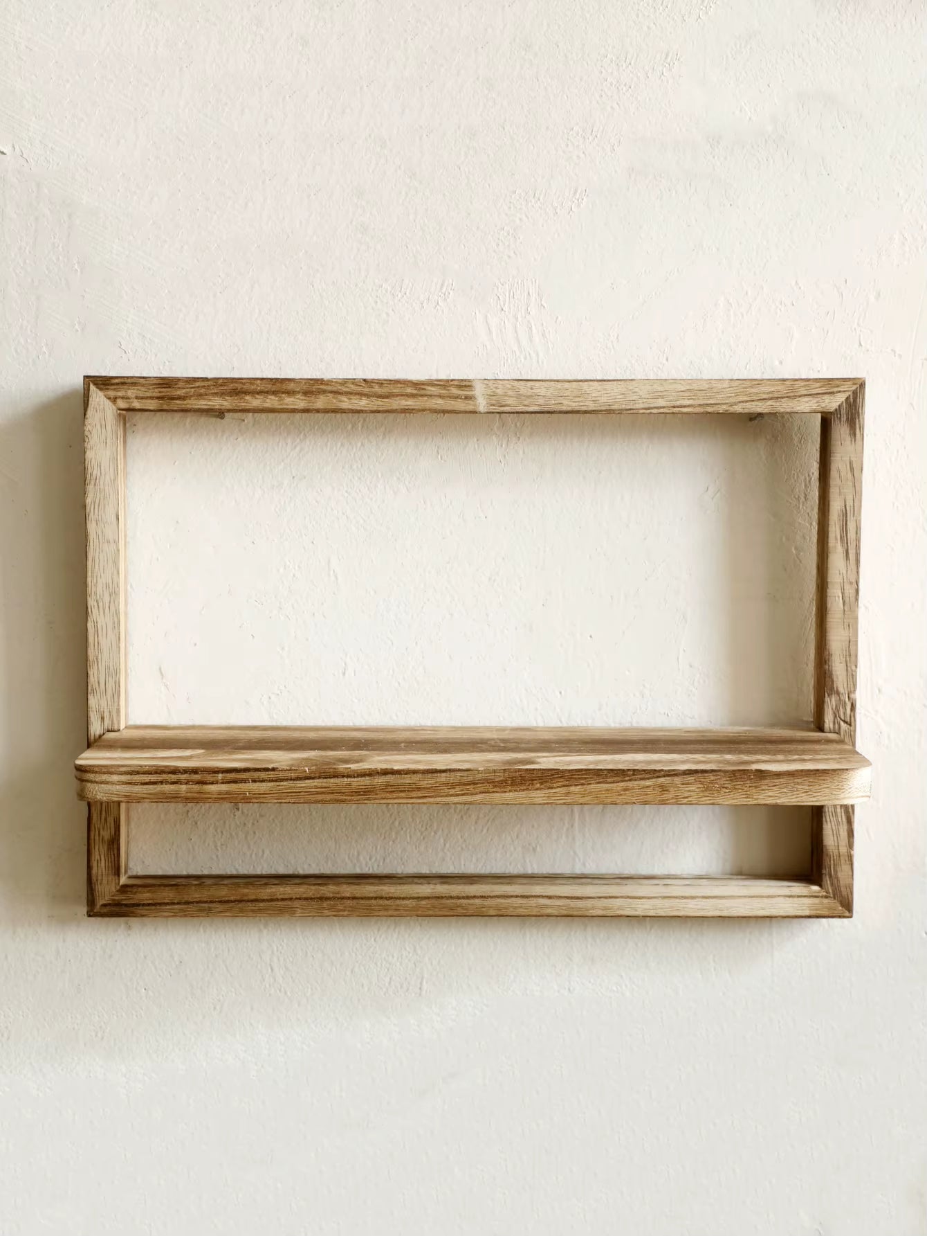Rustic Wooden Floating Display Shelves for Wall Storage in Bedroom, Kitchen, and Bathroom
