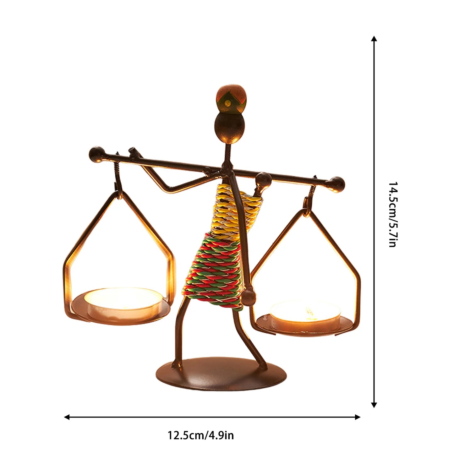 Metal Candle Holder - Elegant African-Inspired Decorative Chandlesticks for Weddings and Home Décor Centerpieces
