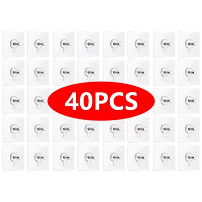 Heavy-Duty Self-Adhesive Wall Hooks for Frames, Posters, Photos, and Clocks - No Drilling Required