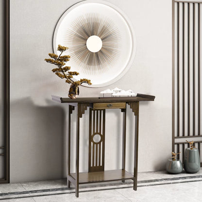 32-Inch Rustic Console Table - Accent Sofa Table for Living Room and Hallway Entryway