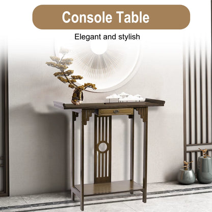 32-Inch Rustic Console Table - Accent Sofa Table for Living Room and Hallway Entryway