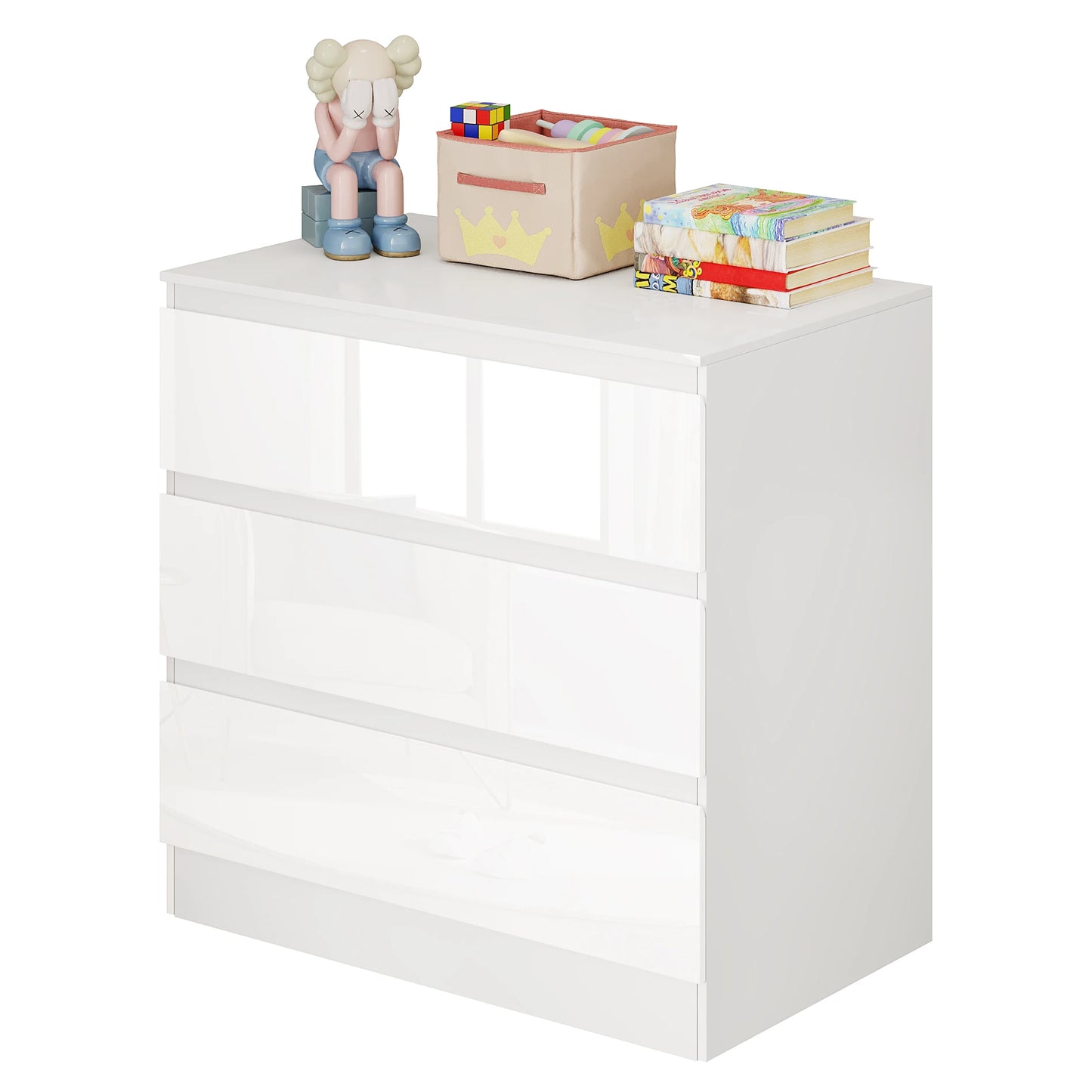 WOLTU 3-Drawer Storage Cabinet - Versatile Wardrobe Sideboard for Bedroom, Living Room, and Study