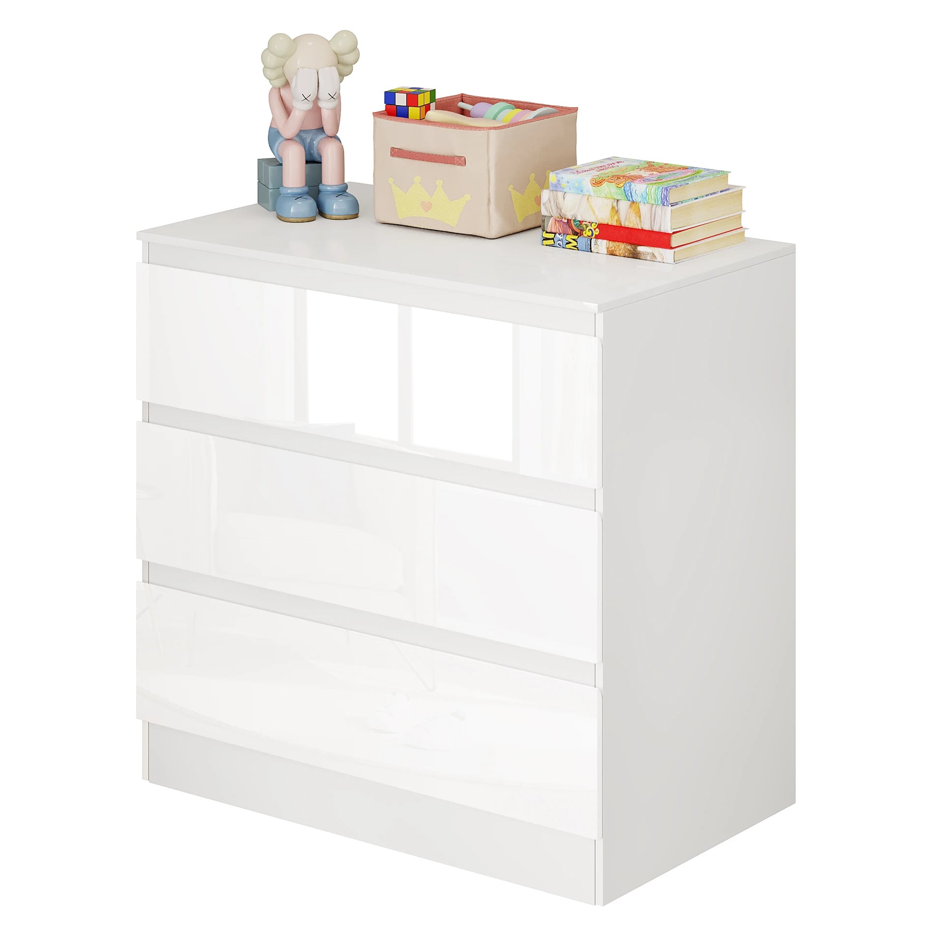 WOLTU 3-Drawer Storage Cabinet - Versatile Wardrobe Sideboard for Bedroom, Living Room, and Study