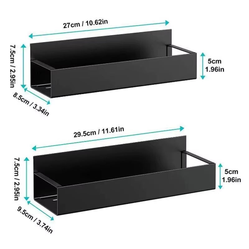 Set of 2 Magnetic Storage Shelves for Kitchen and Laundry Appliances, Versatile Hanging Storage Solution