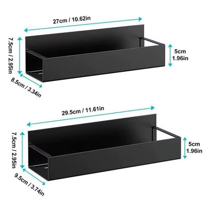 Set of 2 Magnetic Storage Shelves for Kitchen and Laundry Appliances, Versatile Hanging Storage Solution