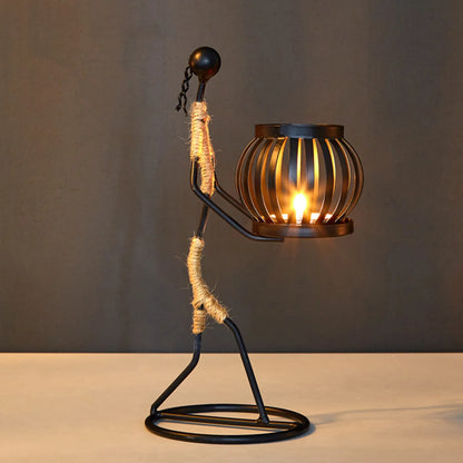 Metal Candle Holder - Elegant African-Inspired Decorative Chandlesticks for Weddings and Home Décor Centerpieces