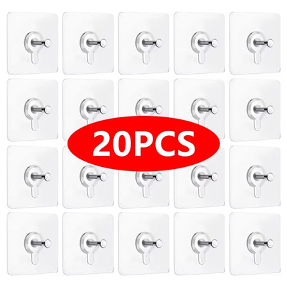 Heavy-Duty Self-Adhesive Wall Hooks for Frames, Posters, Photos, and Clocks - No Drilling Required
